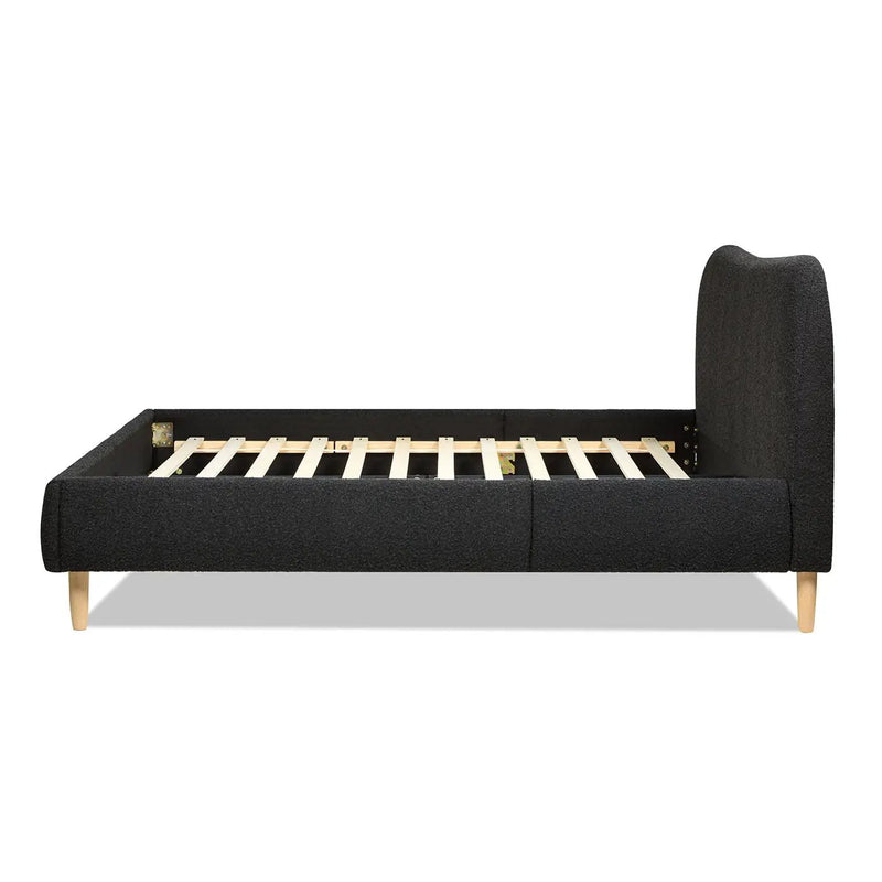 Roman - Curved Headboard Upholstered Platform Bed by HouseOfZazla