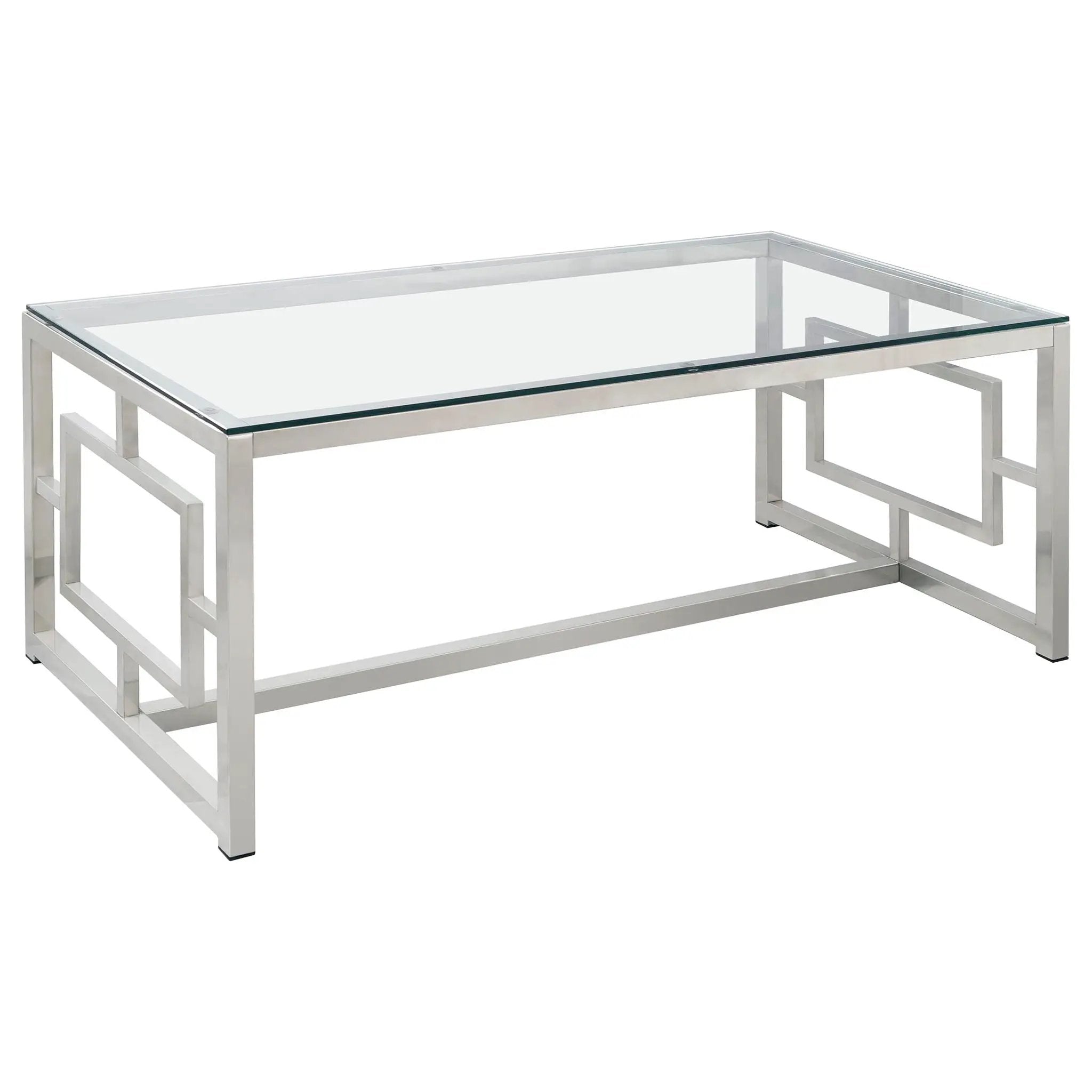 Merced 2-piece Rectangular Coffee and End Table Set Nickel by Unique Piece Furniture