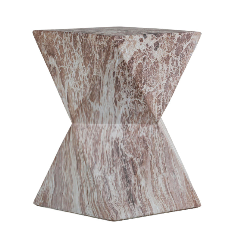 Round Outdoor Geometric End Table - Marble by Unique Piece Furniture