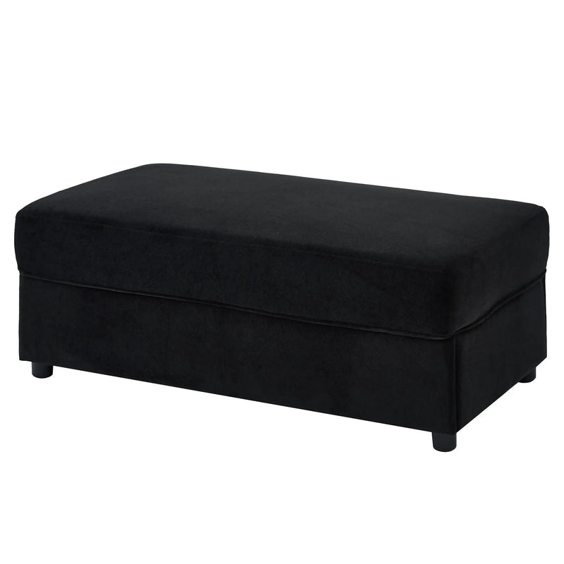 Modern Style Armchair Chaise Lounge Sofa Couch With Movable Storage Ottoman, USB Ports, Cup Holders, Phone Holder, Side Pockets by HouseOfZazla