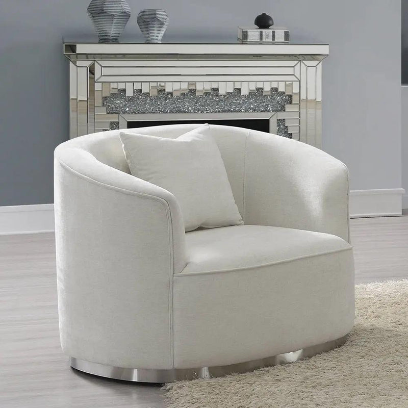 Odette - Chair With Pillow - Beige Chenille by Unique Piece Furniture