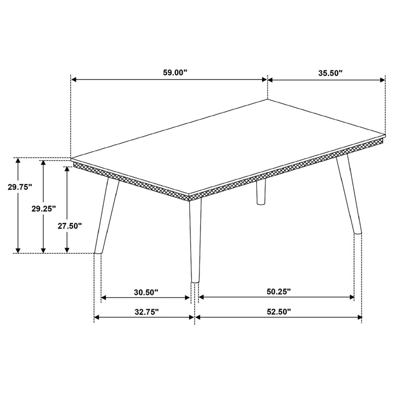 Perkins - Rectangular Dining Table - Dark Brown by HouseOfZazla