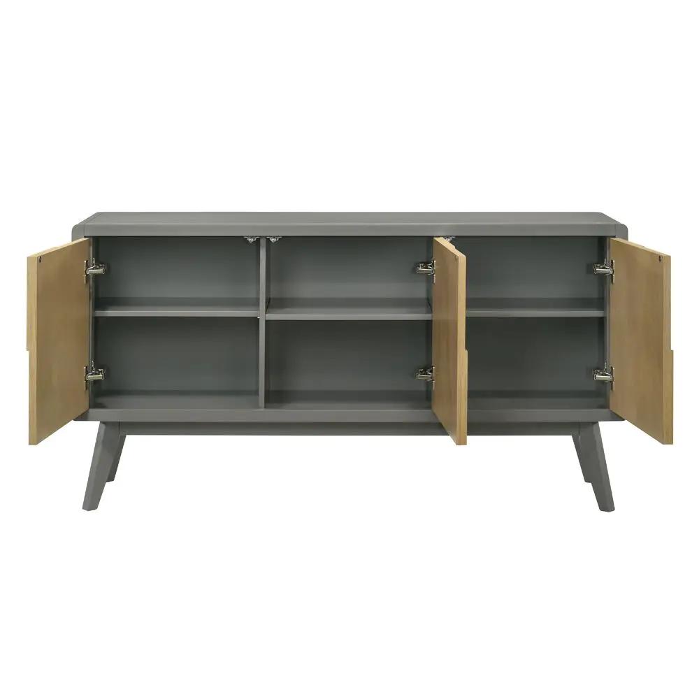 Blayde - Server - Light Gray & Natural by Unique Piece Furniture