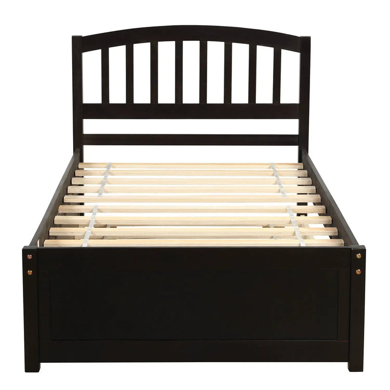 Platform Bed Wood Bed Frame With Trundle by HouseOfZazla
