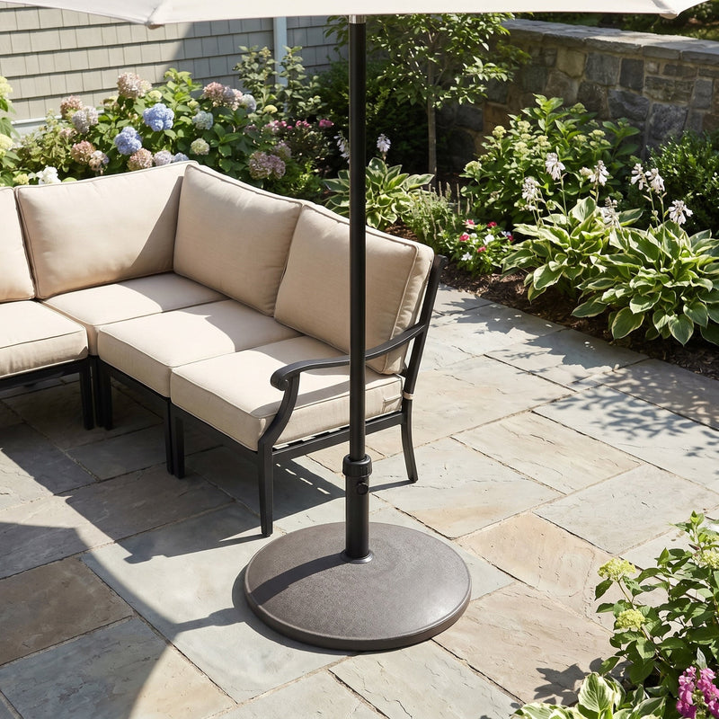 Ander Outdoor 35-pound Round Umbrella Base - Brown by HouseOfZazla