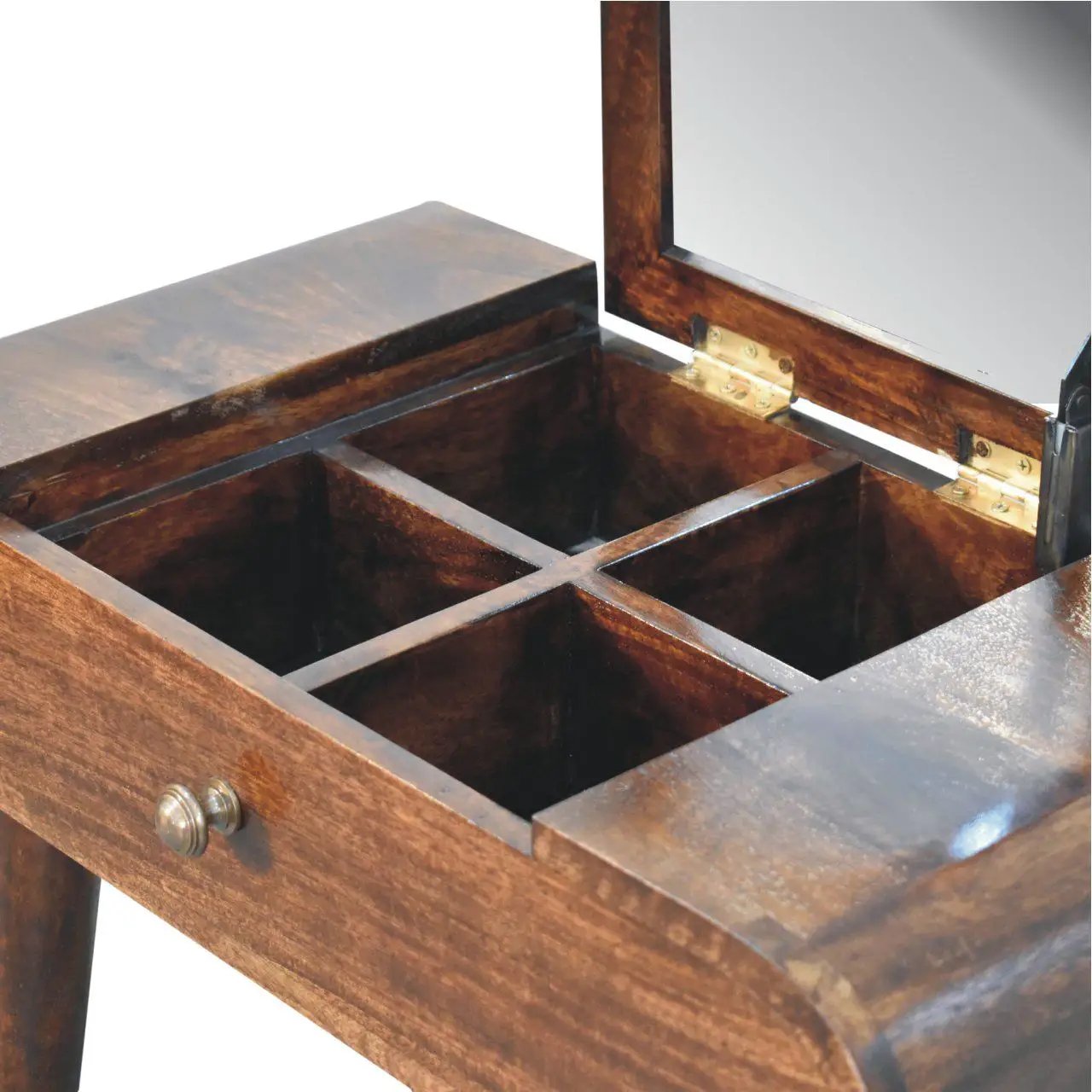 Mini Dressing Table With Foldable Mirror by Unique Piece Furniture