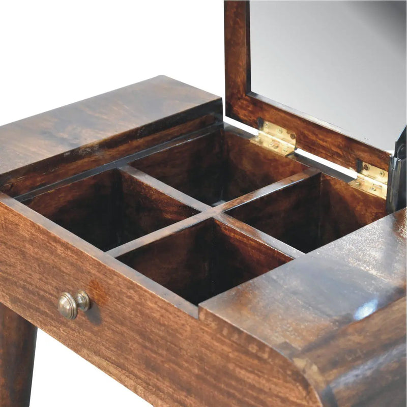 Mini Dressing Table With Foldable Mirror by HouseOfZazla