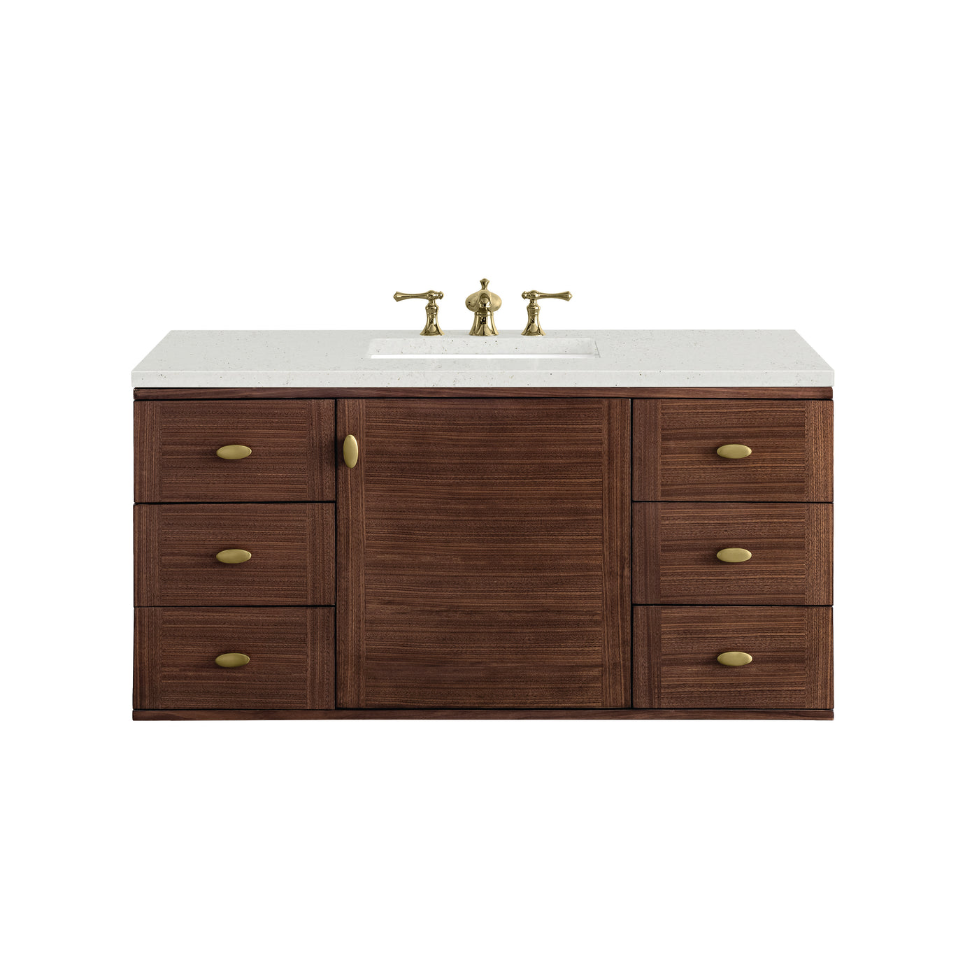 James Martin Amberly 48" Dual Mount Single Bathroom Vanity, Mid-Century Walnut, view 32