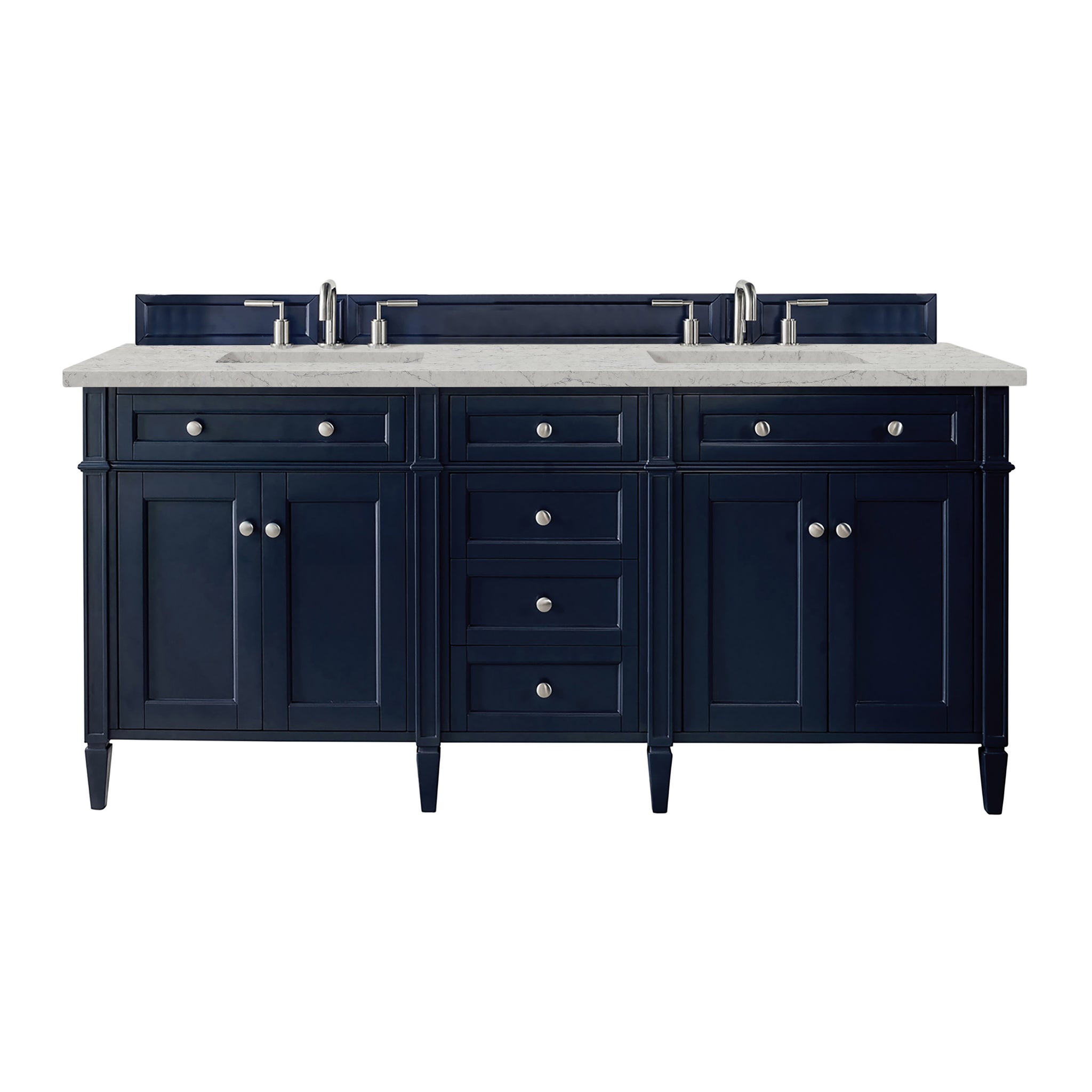 James Martin Brittany 72" Double Bathroom Vanity, Victory Blue, view 36