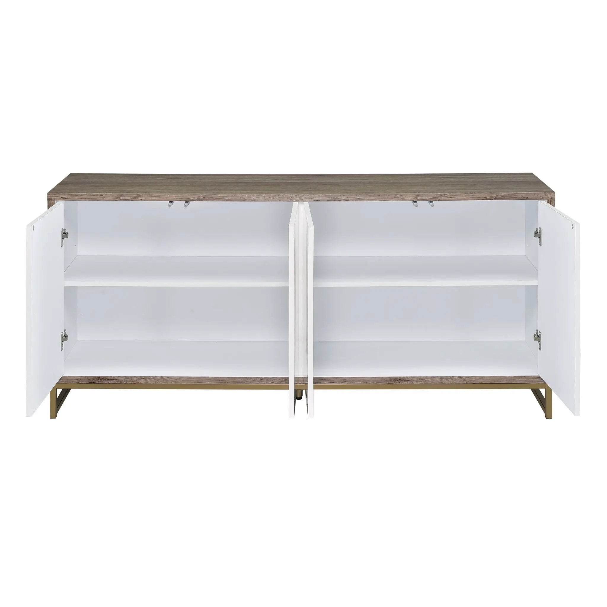 Paavan Console Cabinet - White / Champagne by HouseOfZazla