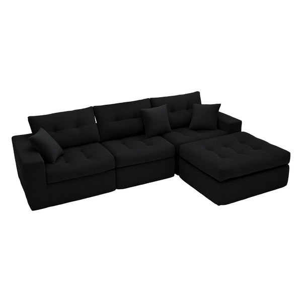 Corner Chaise L-Shaped Sectional Sofa Bed