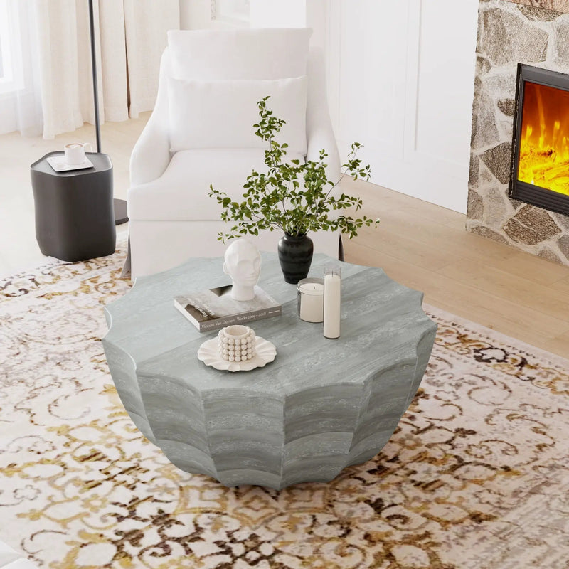 Modern Round Coffee Table For Indoor / Outdoor by Unique Piece Furniture