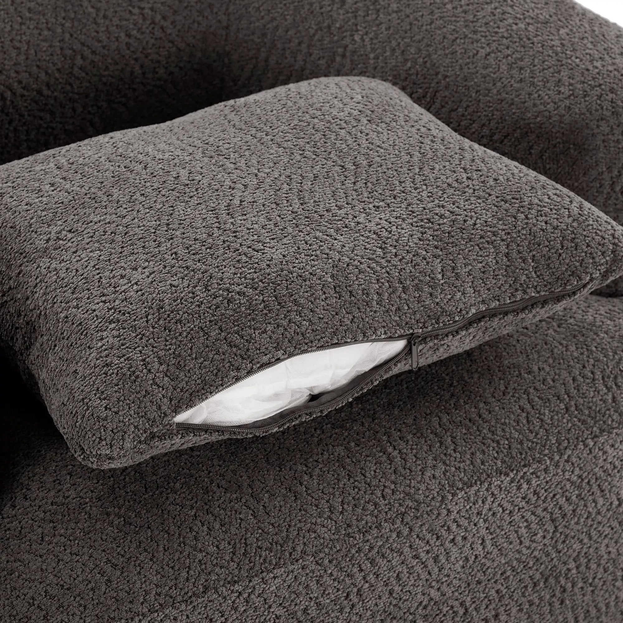 360° Swivel Barrel Sofa Chair With Throw Pillow, Upholstered Accent Chair by HouseOfZazla