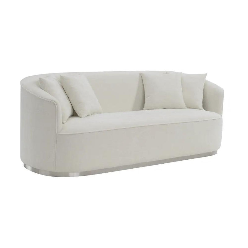 Odette - Sofa With 4 Pillows - Beige Chenille by Unique Piece Furniture