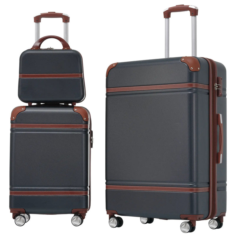 Hardshell Luggage Sets 3 Pieces 20" / 28" Luggages And Cosmetic Case Spinner Suitcase With Tsa Lock Lightweight by HouseOfZazla