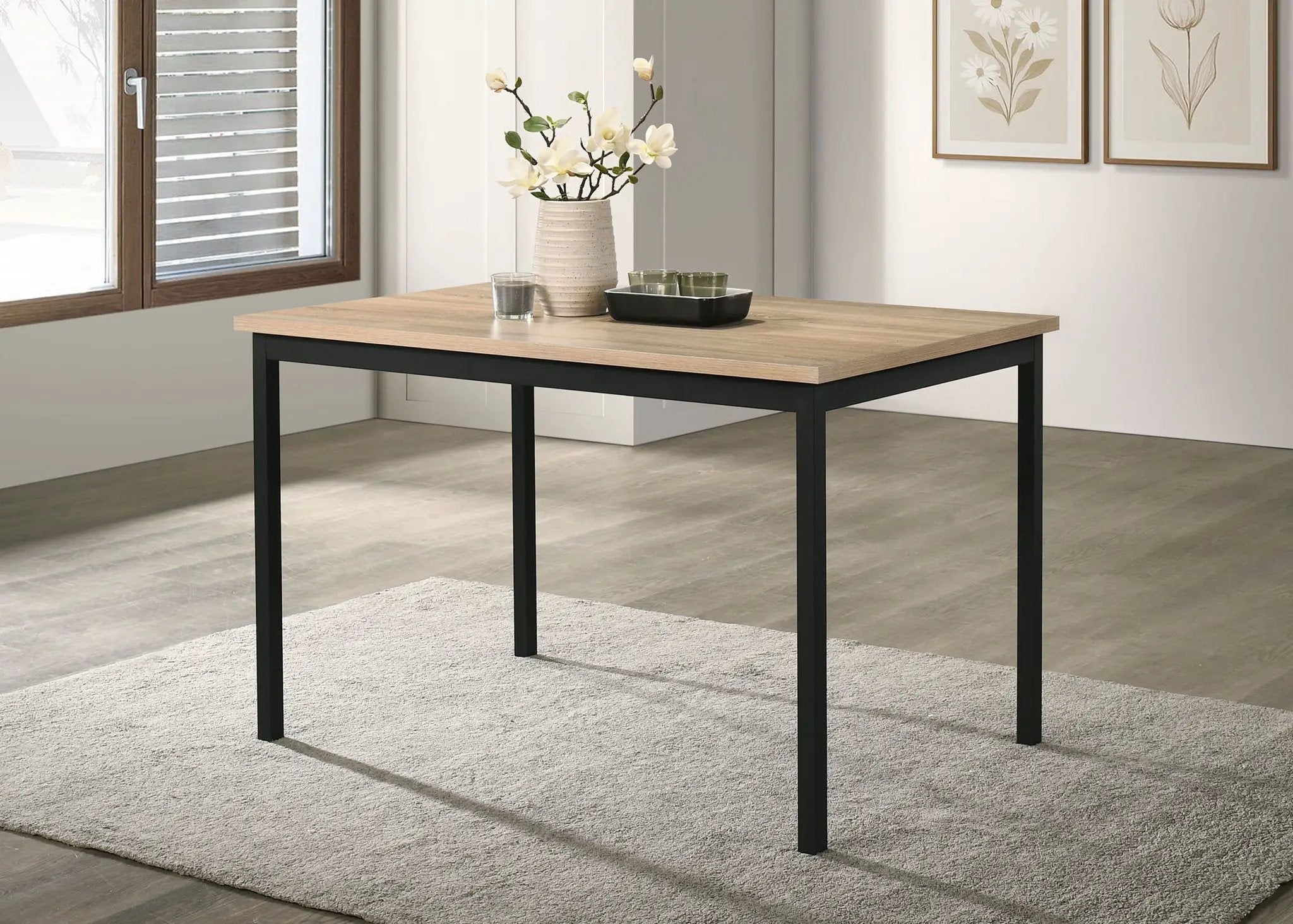 Garza Rectangular 48-inch Dining Table Greige Oak by Unique Piece Furniture