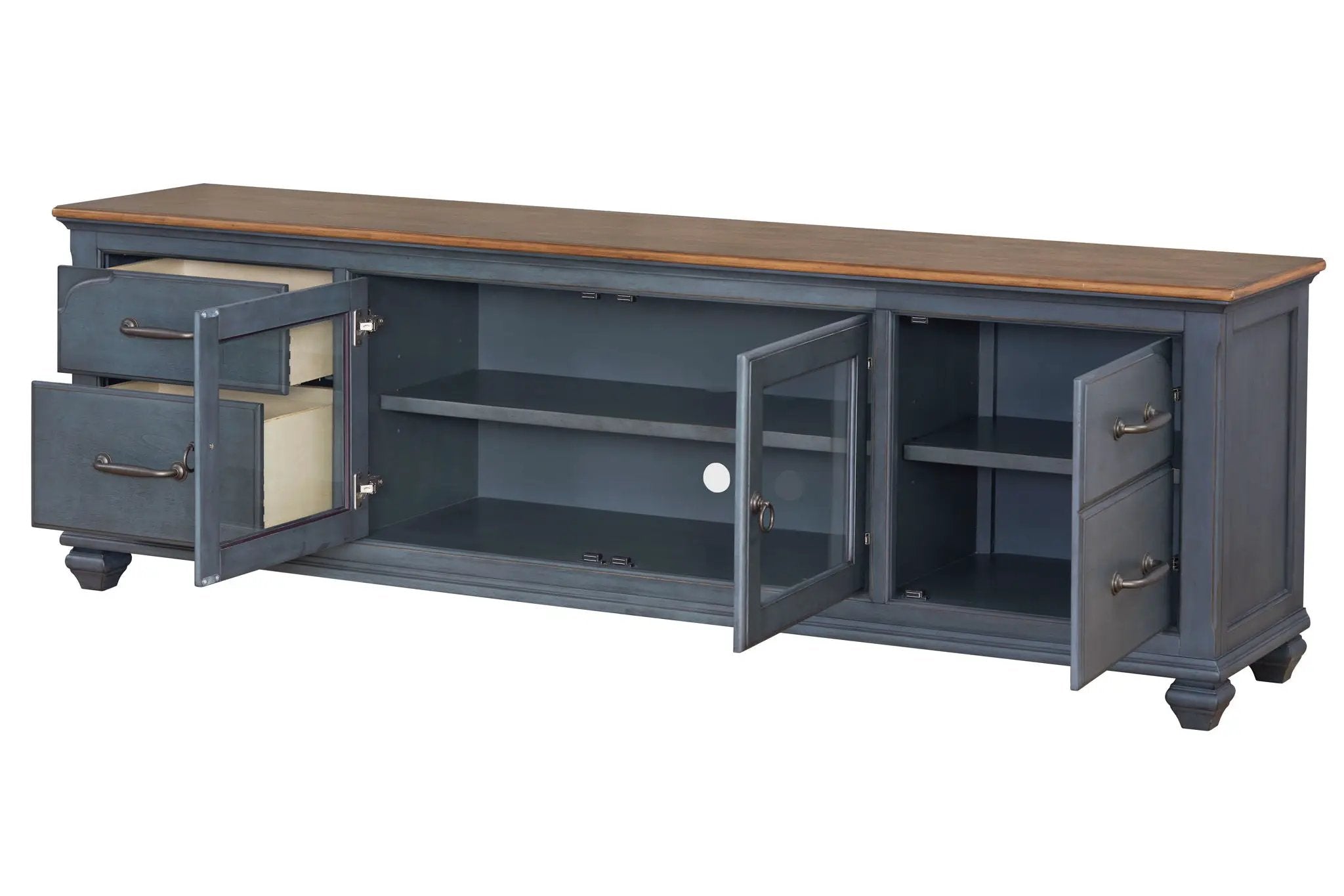TV Stand For TVs Up To 90" - Blue by Unique Piece Furniture
