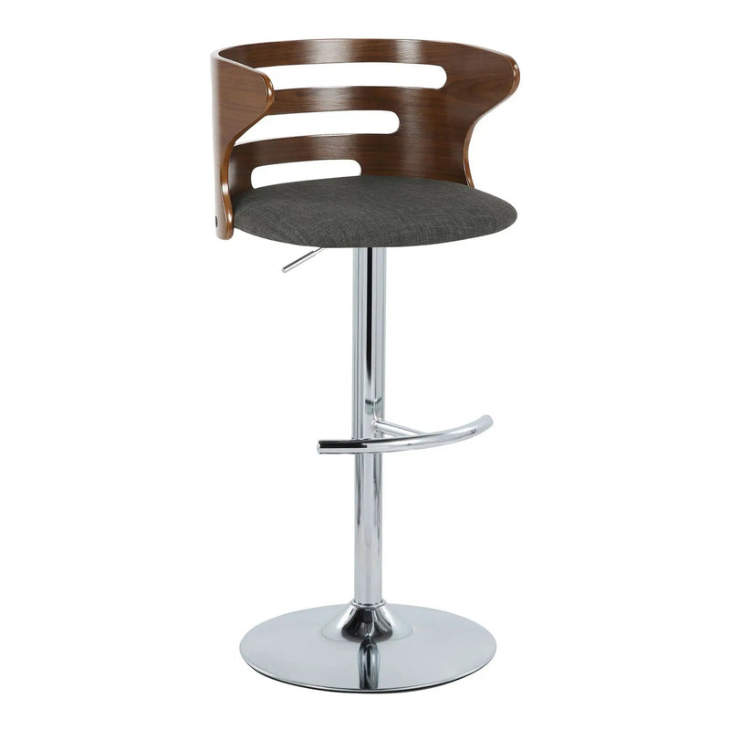 Cosi - Mid Century Modern Adjustable Barstool With Swivel & Rounded T Footrest (Set of 2) by Unique Piece Furniture