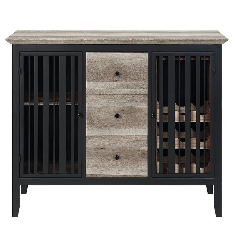 Zudora - Server - Antique Oak & Sandy Black by Unique Piece Furniture