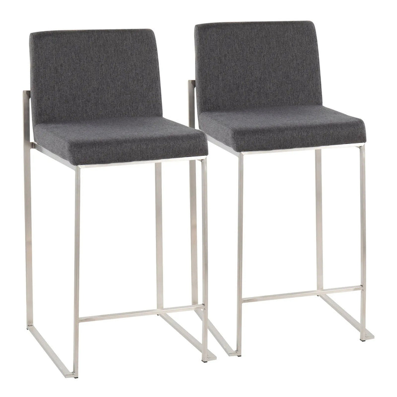 Fuji - Contemporary High Back Counter Stool, Functional Design by HouseOfZazla