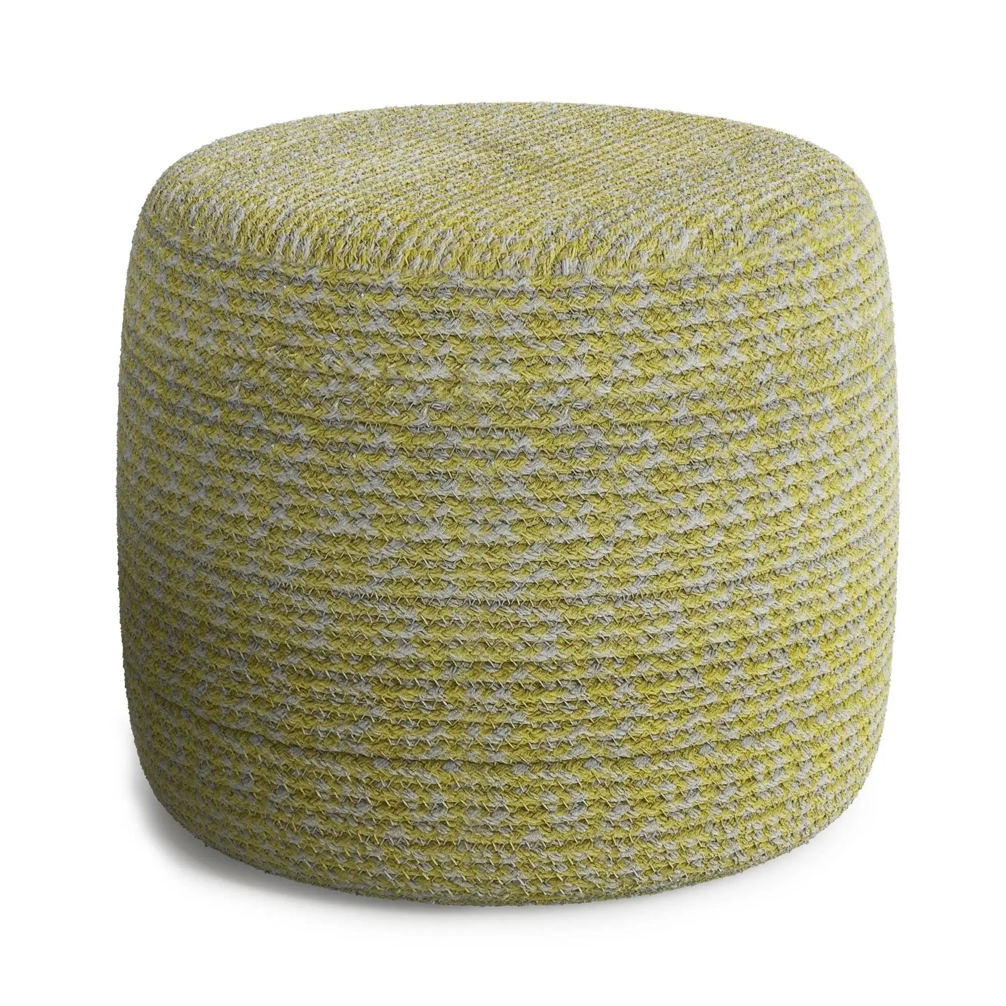 Bayley - Versatile Round Braided Pouf by Unique Piece Furniture