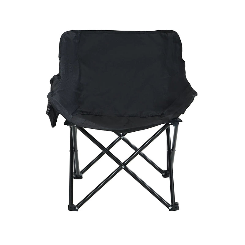 2 Pieces Outdoor Camping Chairs Folding / Portable, Comfortable Seating, Durable Steel Fram by Unique Piece Furniture
