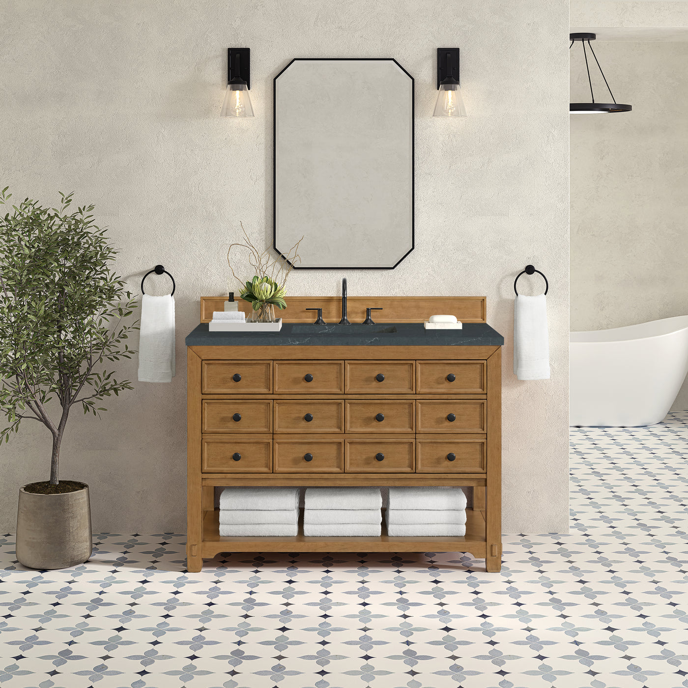 James Martin Malibu 48" Single Bathroom Vanity, Amber Birch, view 39
