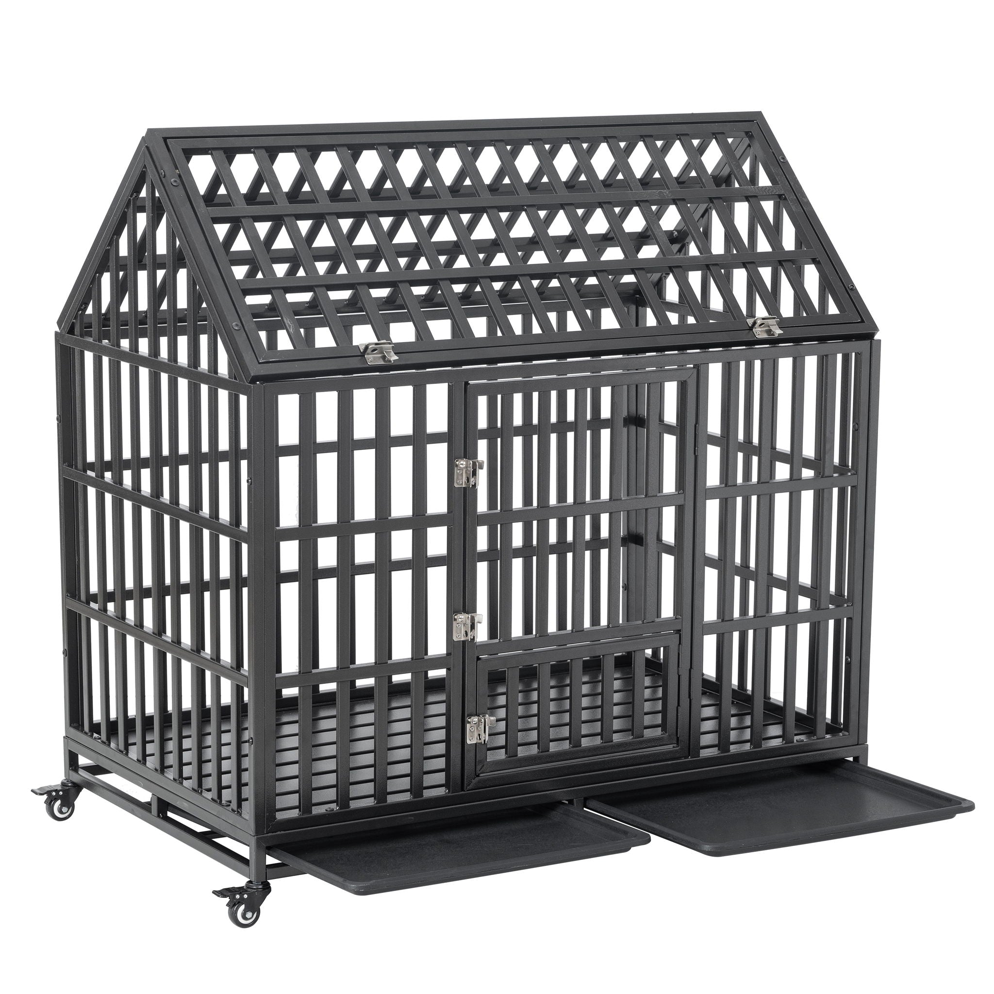 Heavy Duty Dog Crate Lockable Wheels by HouseOfZazla