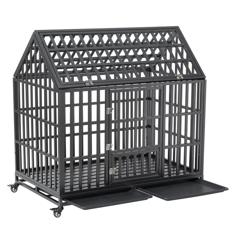 Heavy Duty Dog Crate Lockable Wheels by HouseOfZazla