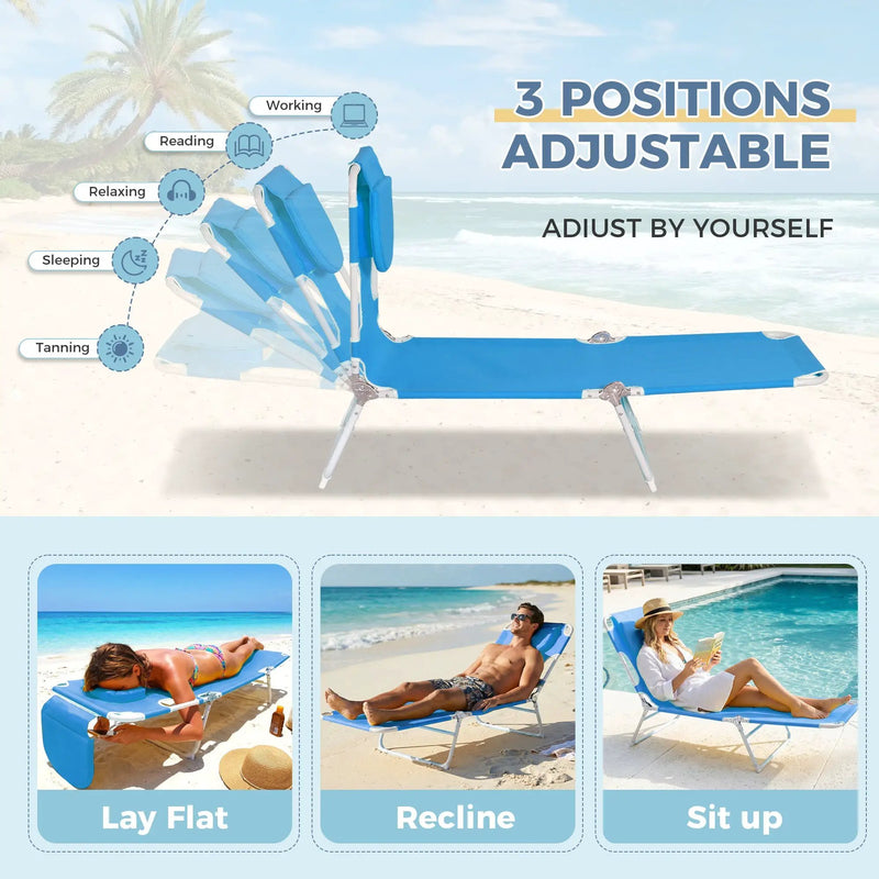 Set of 2 Lounge Portable Reclining Loungers by HouseOfZazla