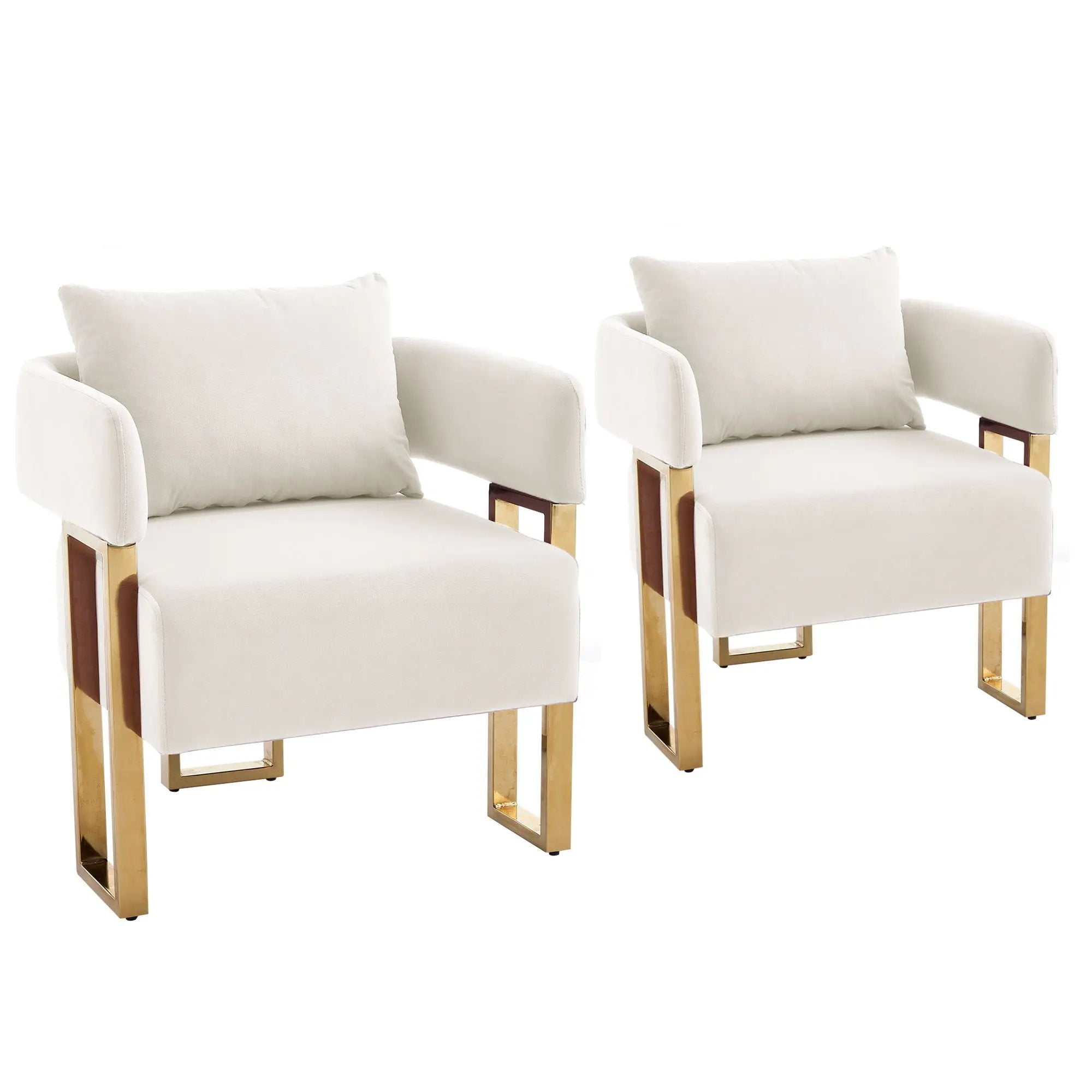Modern Classic Design Decorative Chair Teddy Fleece Upholstered And Metal Foot by Unique Piece Furniture