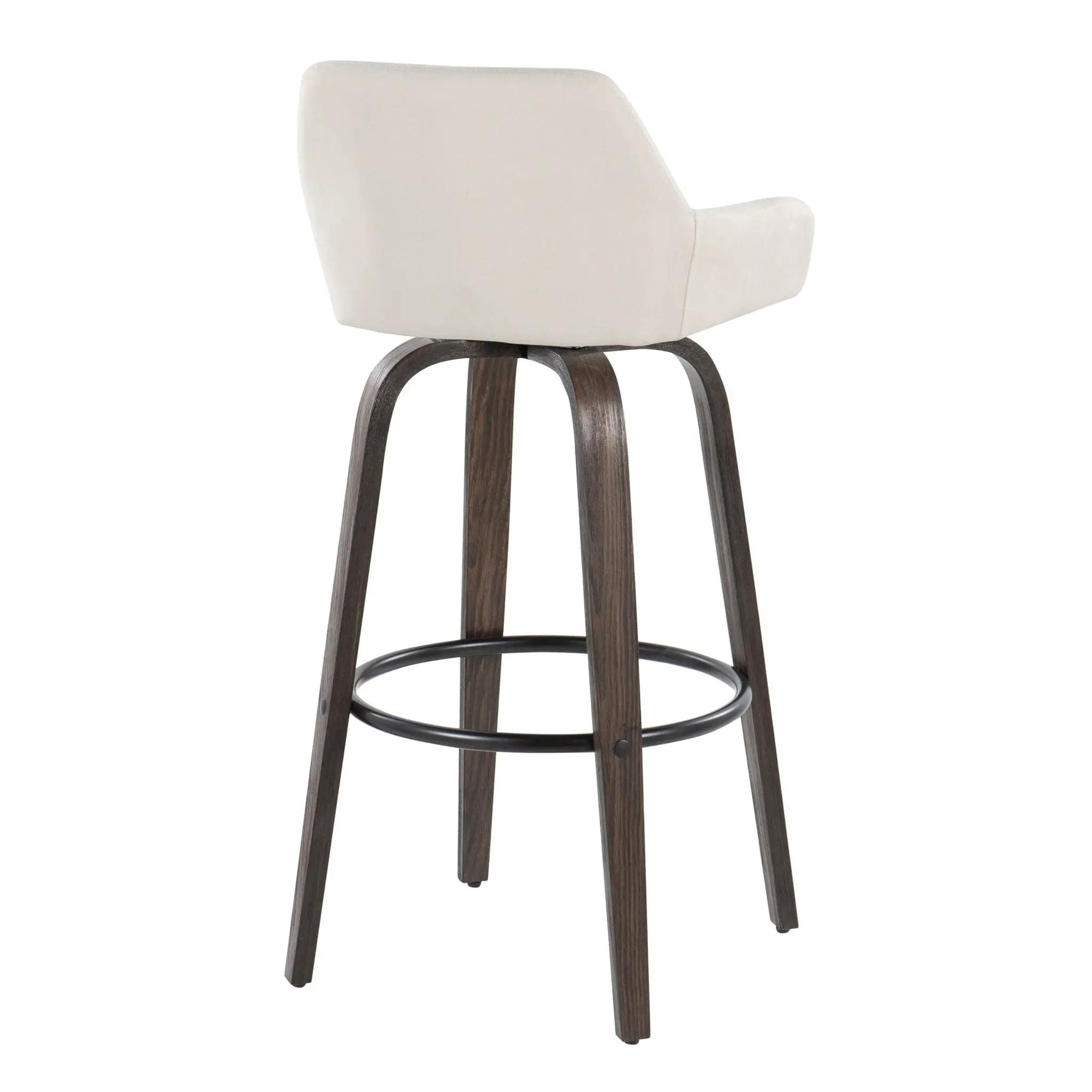Daniella - Contemporary Fixed Height, Barstool With Swivel With Round Footrest (Set of 2) by Unique Piece Furniture