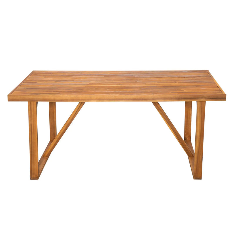 7 Piece Acacia Wood Outdoor Dining Set with Cushions by HouseOfZazla