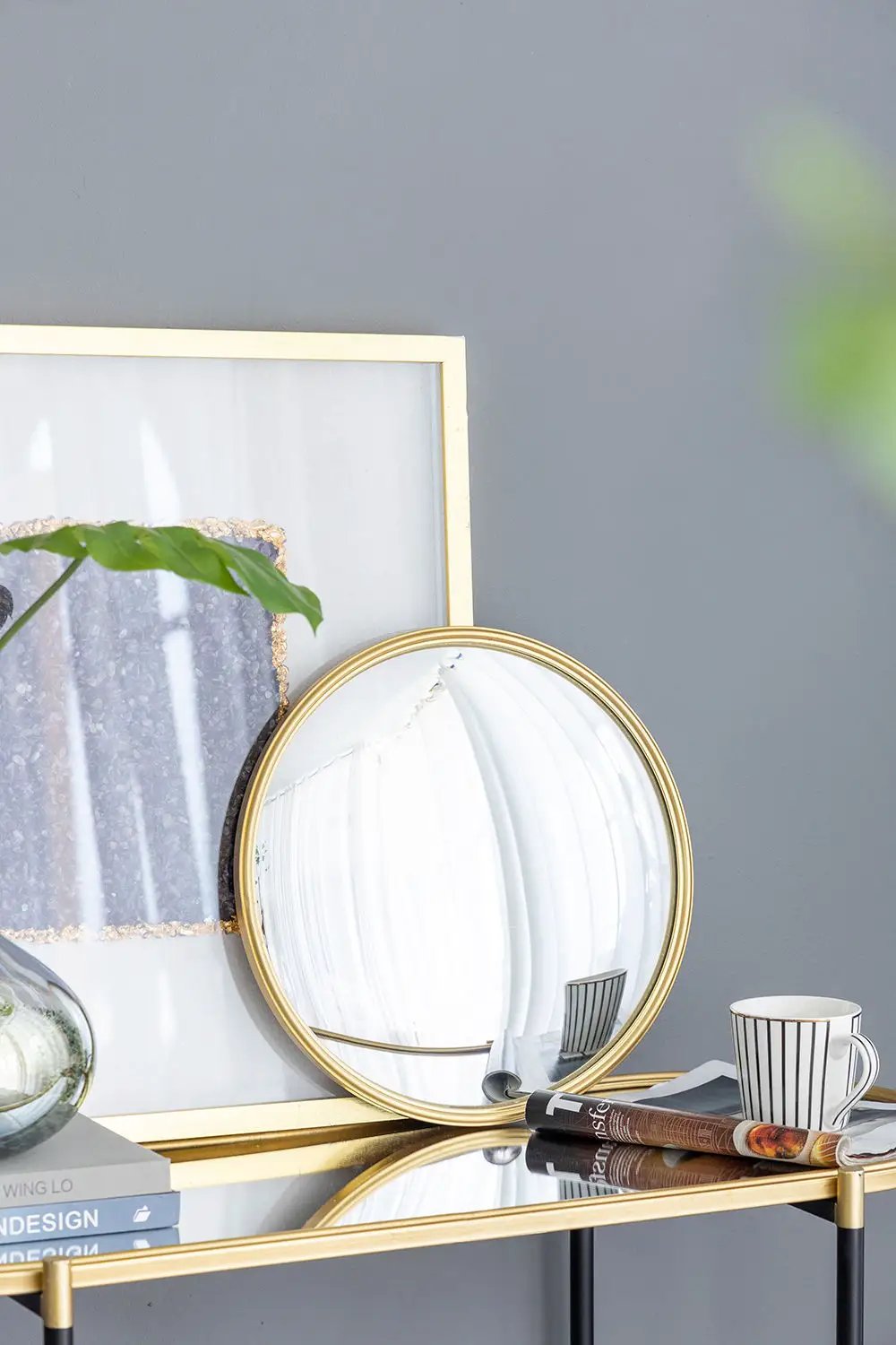 Round Mirror, Circle Mirror With Iron Frame For Living Room Bedroom Vanity Entryway Hallway by HouseOfZazla