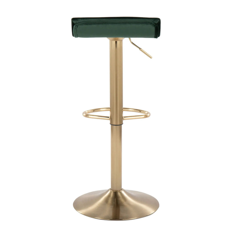 Ale - Contemporary Adjustable Height Barstool With Swivel With Oval Footrest (Set of 2) by HouseOfZazla