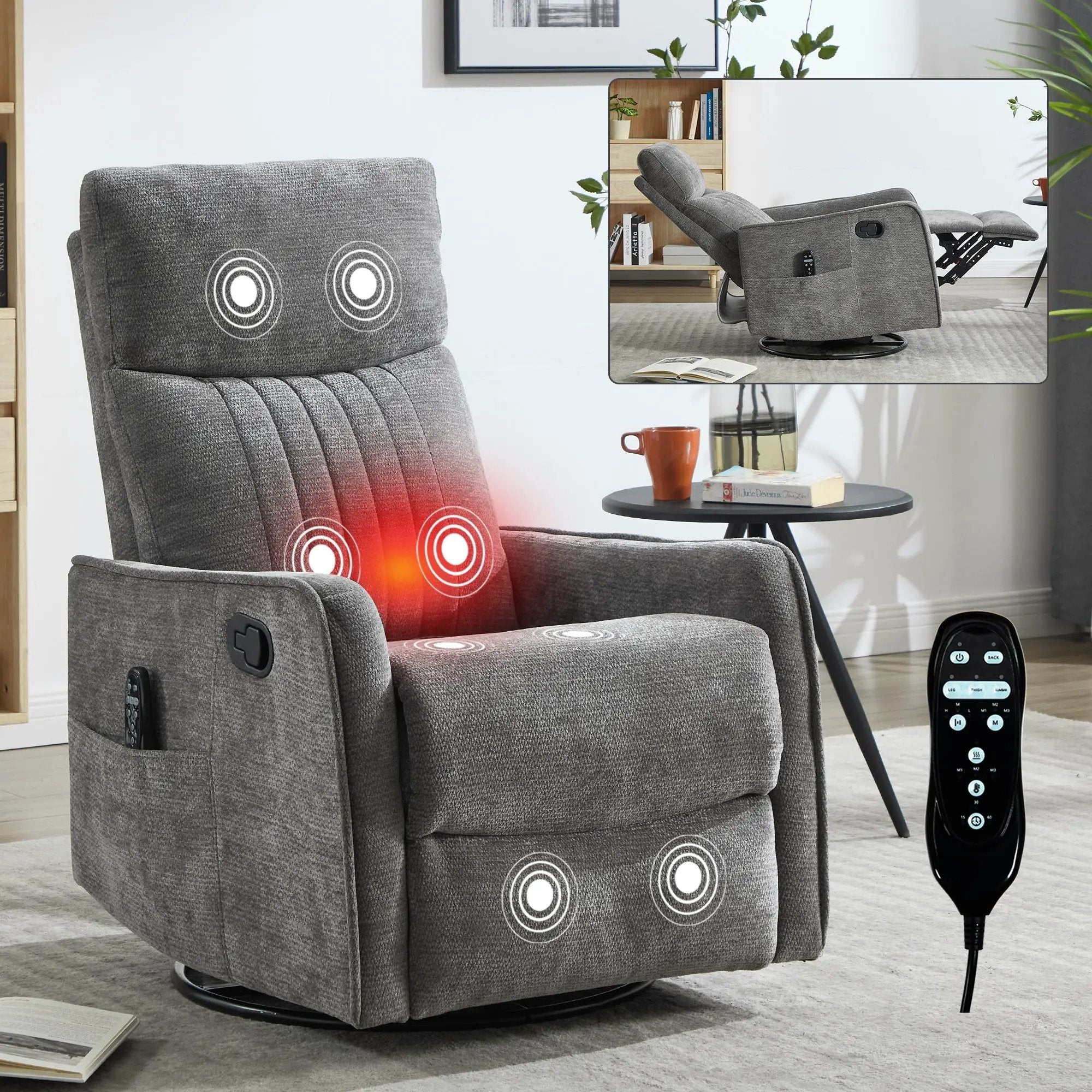 ComfortMax Dark Gray Recliner Chair by HouseOfZazla