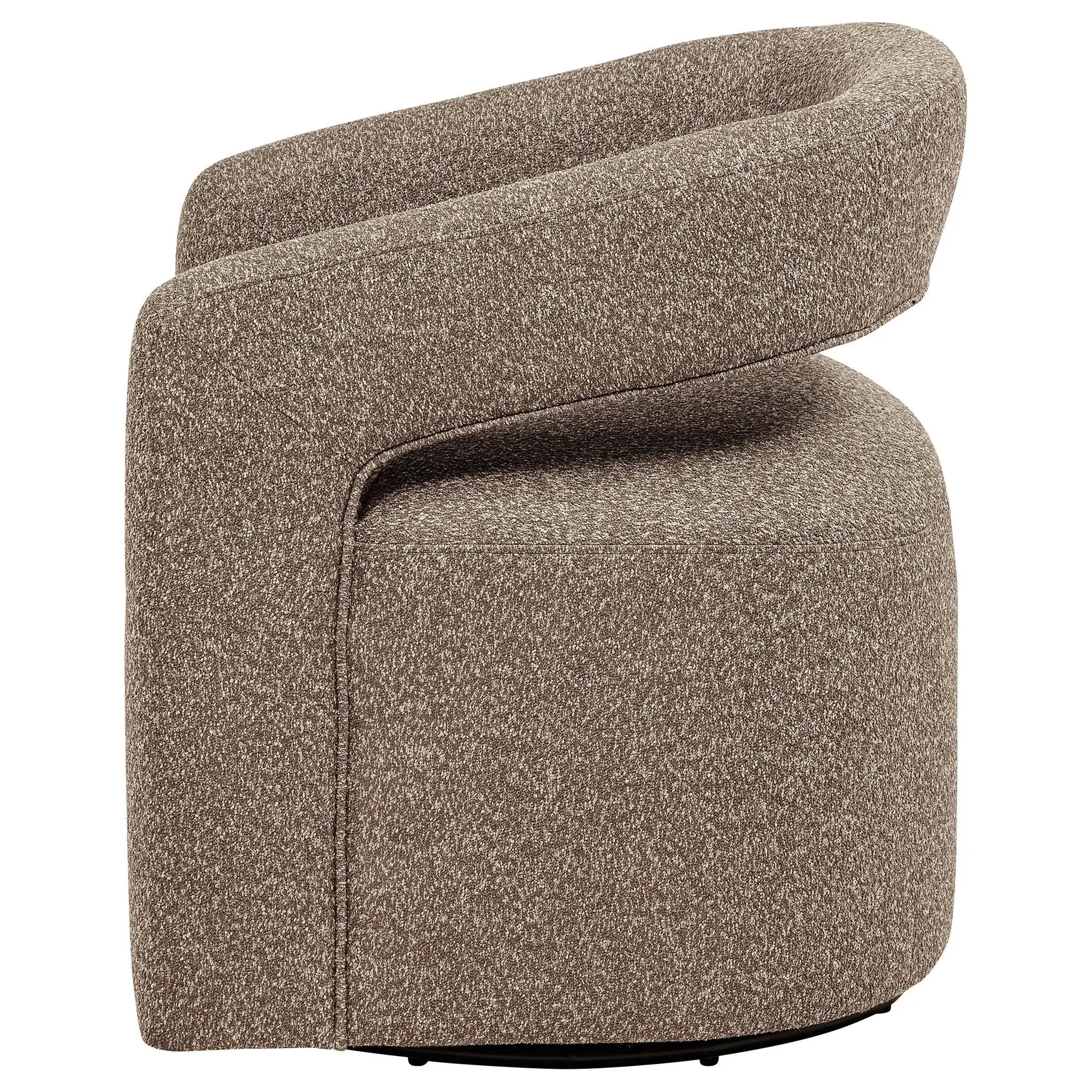 Westhill Boucle Upholstered Swivel Accent Chair Rocky Road by Unique Piece Furniture
