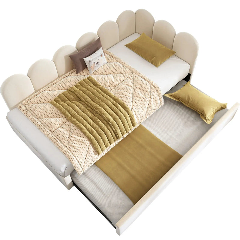 Upholstered Daybed With Metal Slatted Base by HouseOfZazla