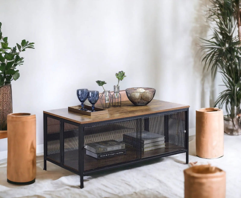Winam - Coffee Table - Antique Oak / Black by HouseOfZazla