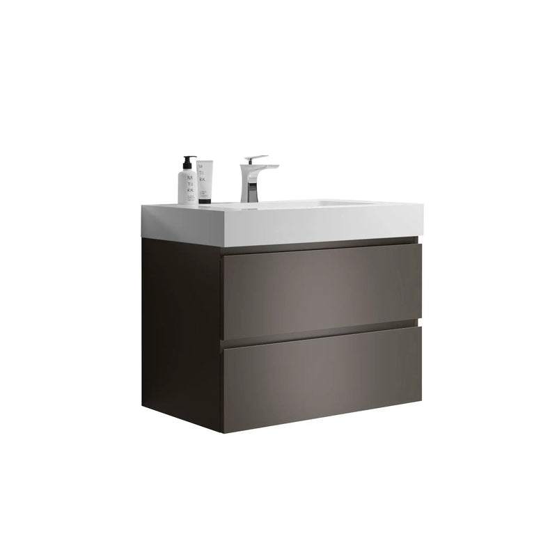 Alice - Bathroom Vanity With Sink, Large Storage Wall Mounted Floating Bathroom Vanity For Modern Bathroom, One-Piece Sink Basin Without Drain And Faucet by HouseOfZazla