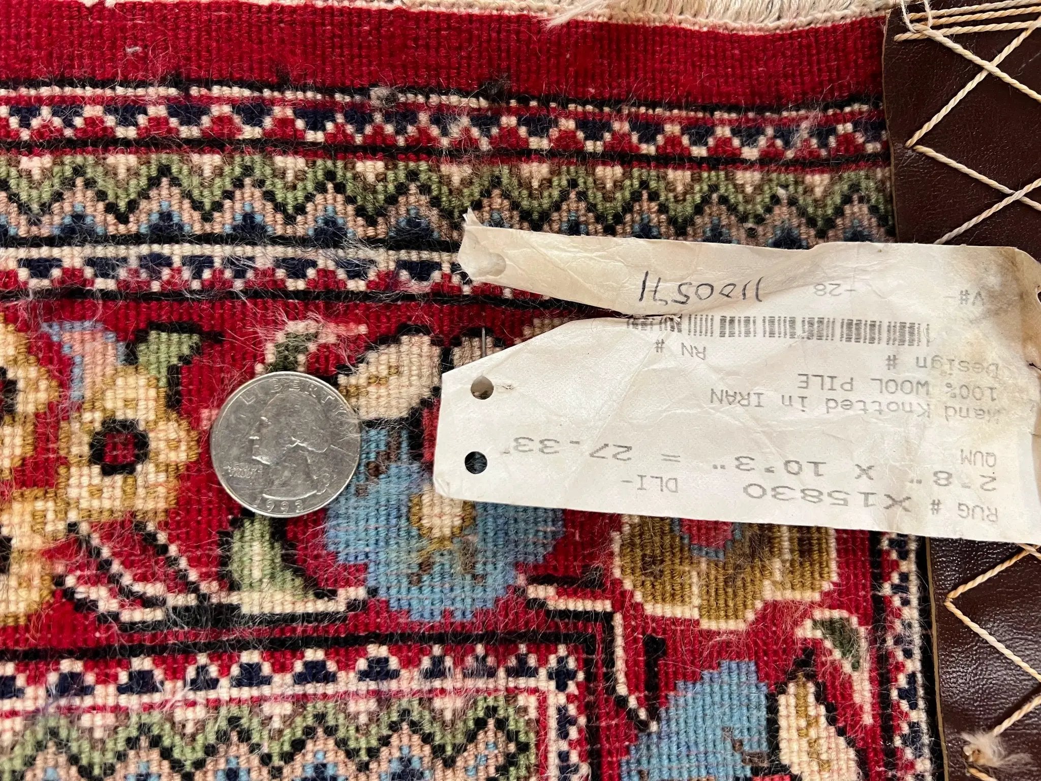 Wonderful Persian Qum Runner Rug 2.8 x 10 ft, Floral Medallions with Bird Motifs, Hand Knotted Wool Fine Oriental 10ft Hallway Runner, Cream Red by Jewel Rugs