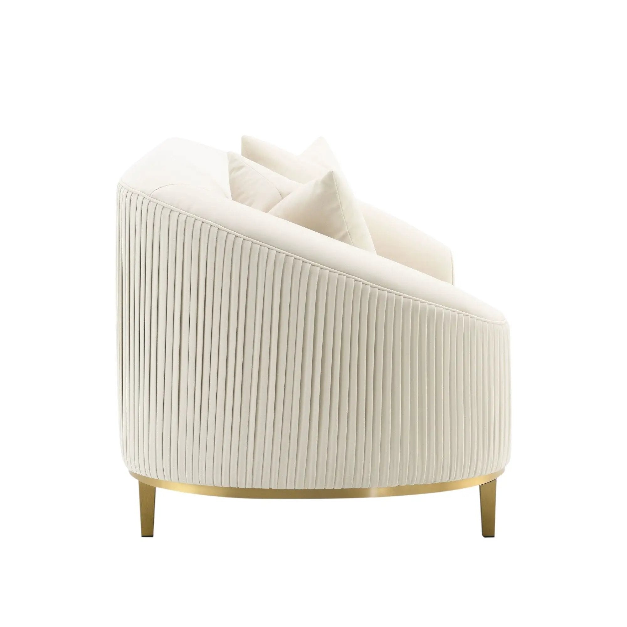 Martina - Loveseat With 2 Pillows - Ivory by HouseOfZazla