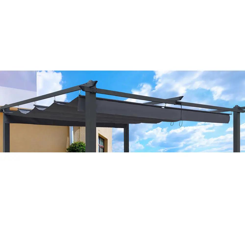 Replacement Canopy Top Cover Fabric For Outdoor Patio Retractable Pergola Sun-Shelter Canopy by HouseOfZazla
