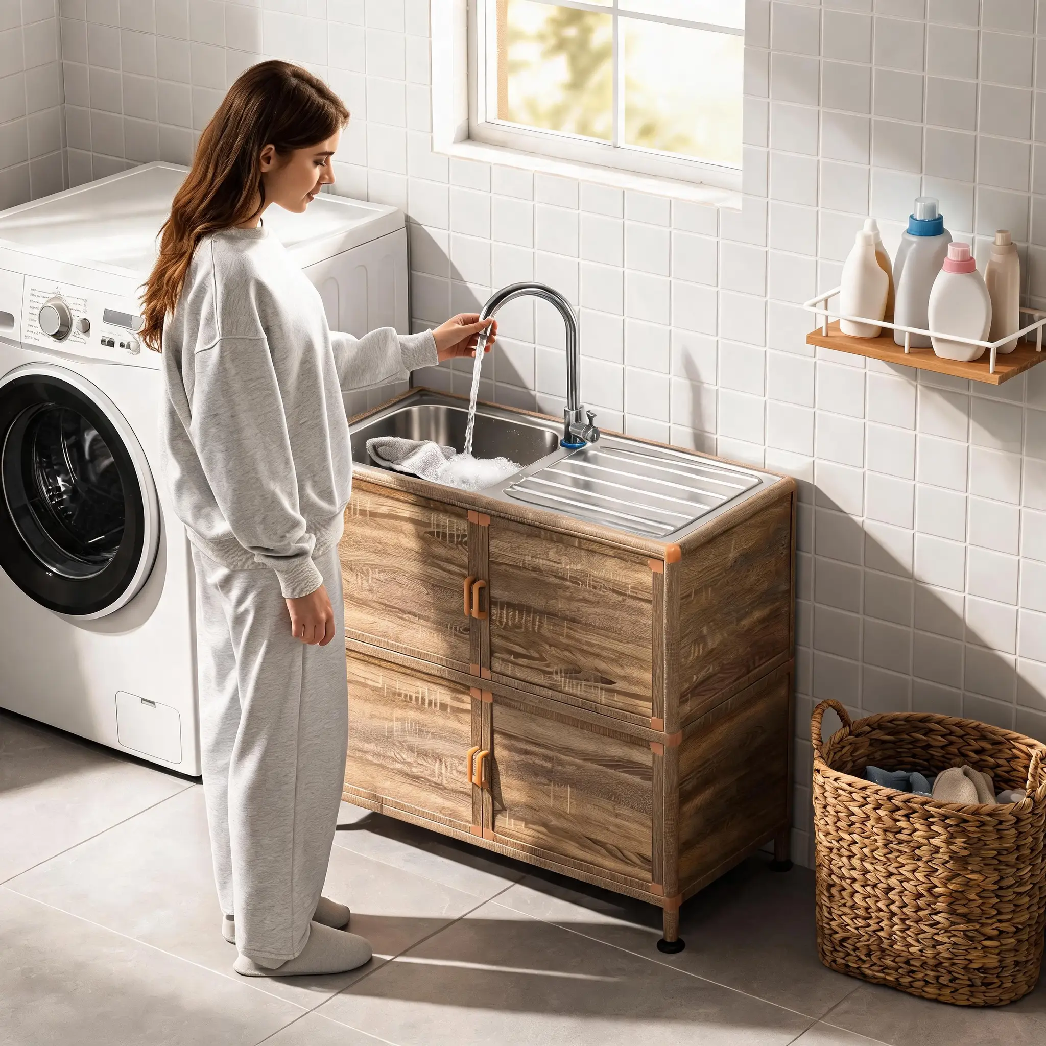 Utility Sink with Cabinet by HouseOfZazla