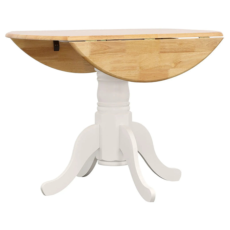 Allison 5-piece Round Drop Leaf Dining Table Set White by Unique Piece Furniture