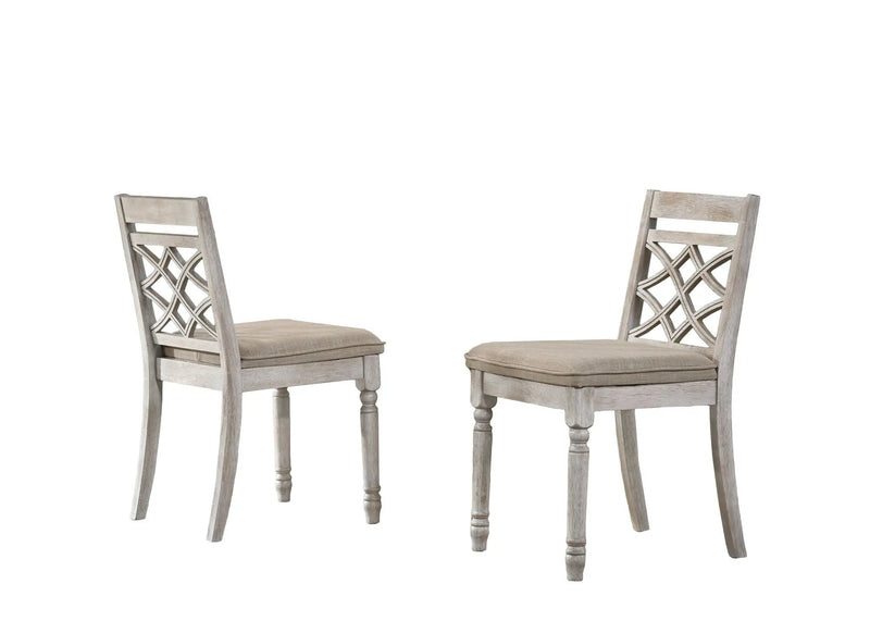 Havanna - Wide Chair With Cushion (Set of 2) - Off White by HouseOfZazla