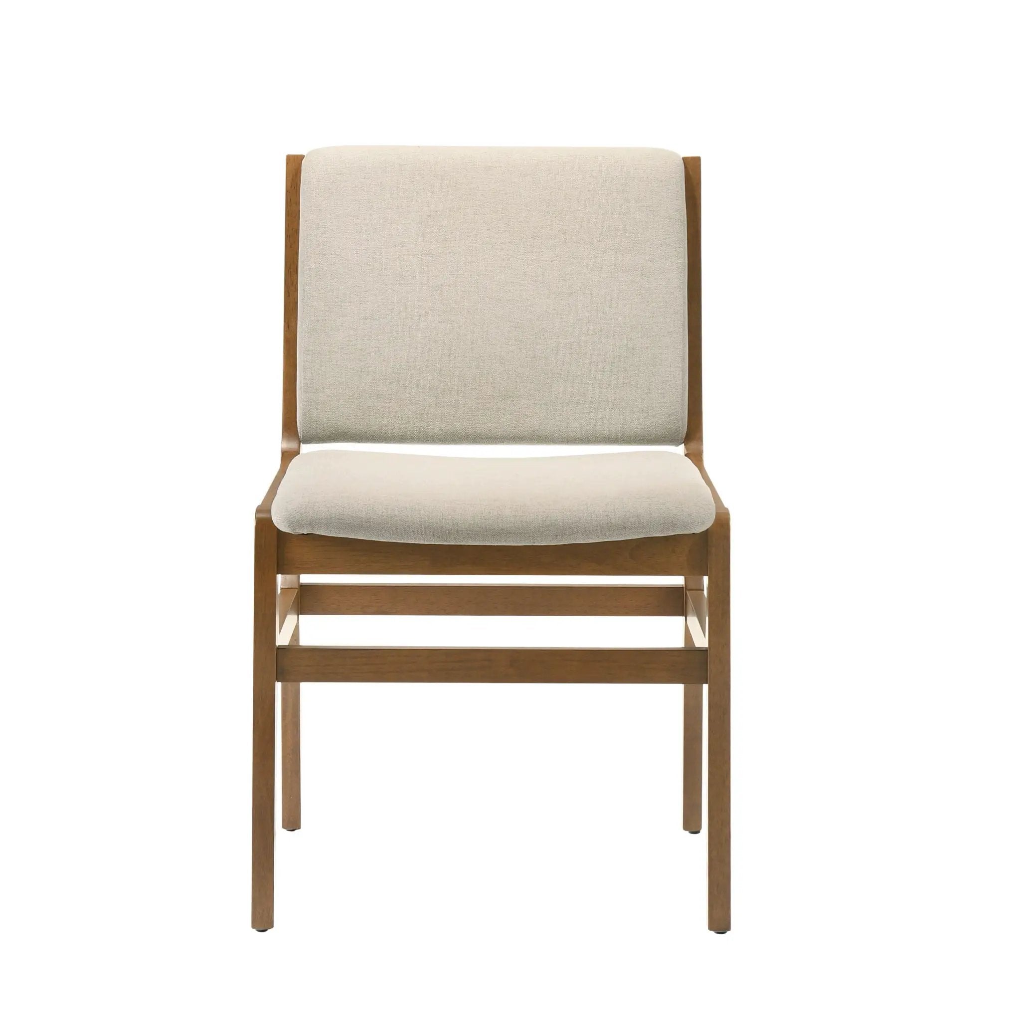 Contemporary Dining Chair Set Upholstered Fabric With Rubberwood Frame by HouseOfZazla