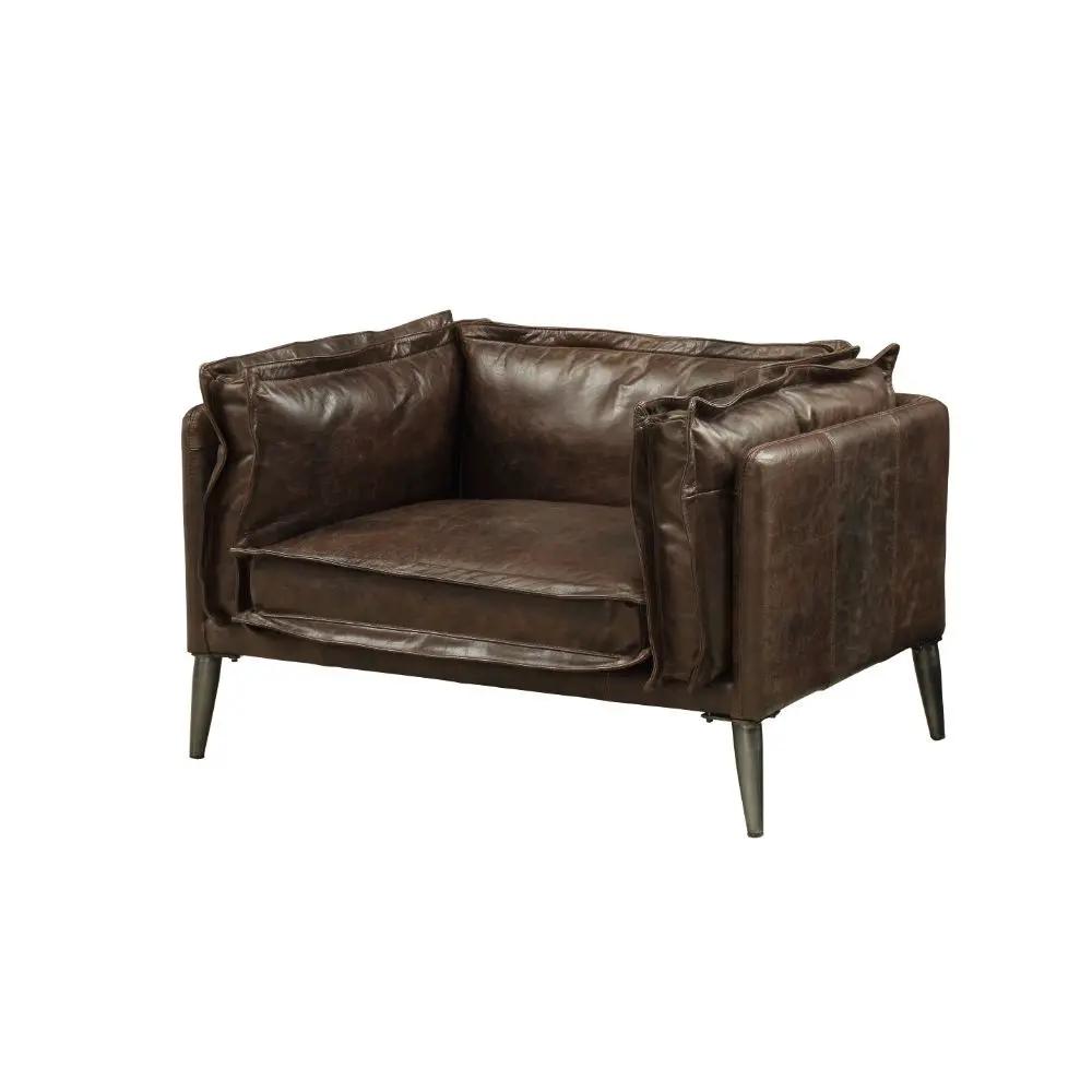 Porchester - Chair - Distress Chocolate Top Grain Leather by Unique Piece Furniture