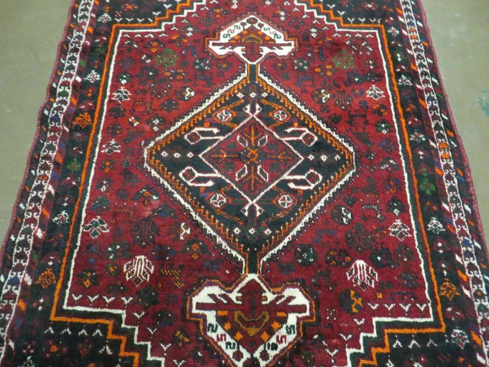 4' X 6' Antique Handmade Turkish Wool Veg Dyes Rug Organic Red Nice M10 by Jewel Rugs