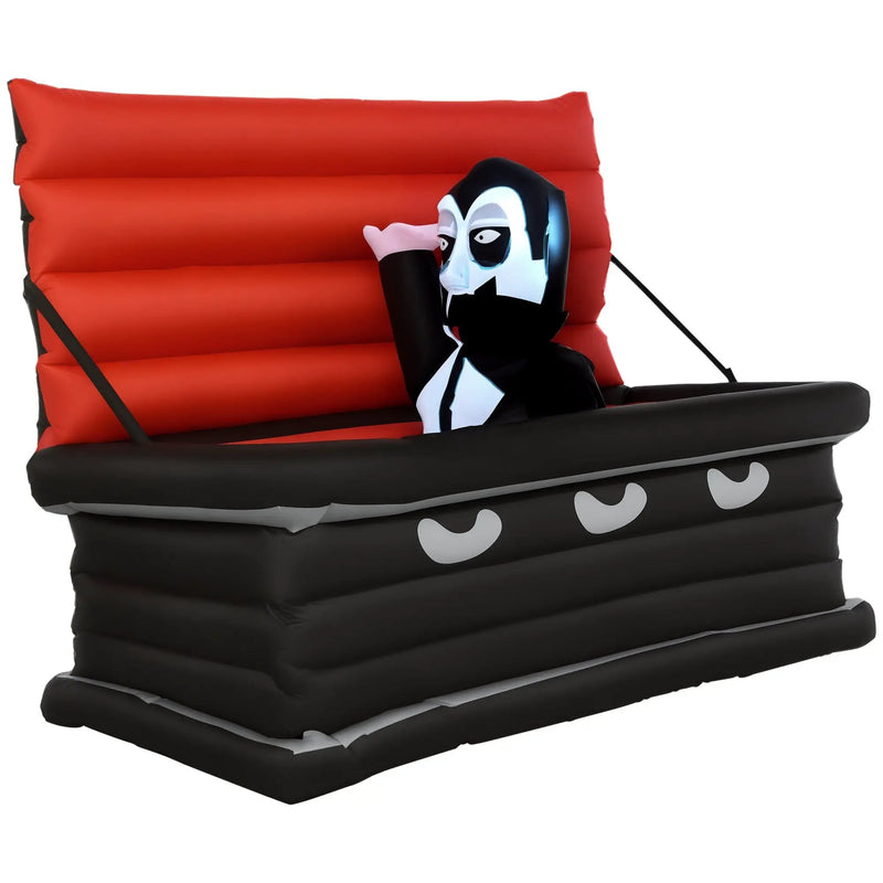 Vampire and Giant Coffin Halloween Inflatable Decoration by HouseOfZazla